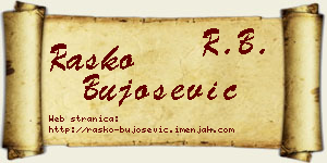 Raško Bujošević vizit kartica